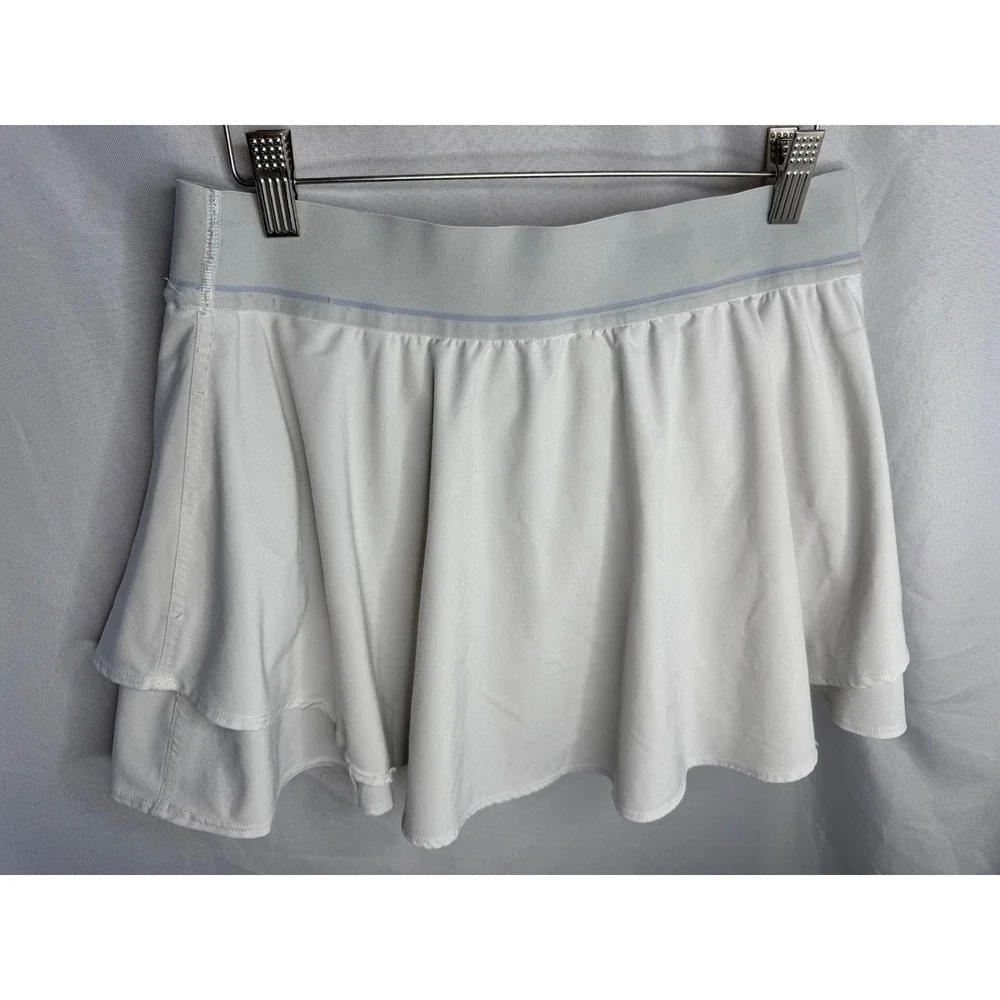 Lululemon Court Rival High-Rise Skirt White Tennis Golf Skort Size 10 LW8AE3S